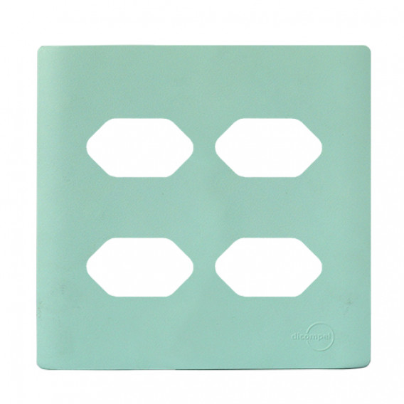 Placa p/ 4 Tomadas 4x4 - Novara Siciliano